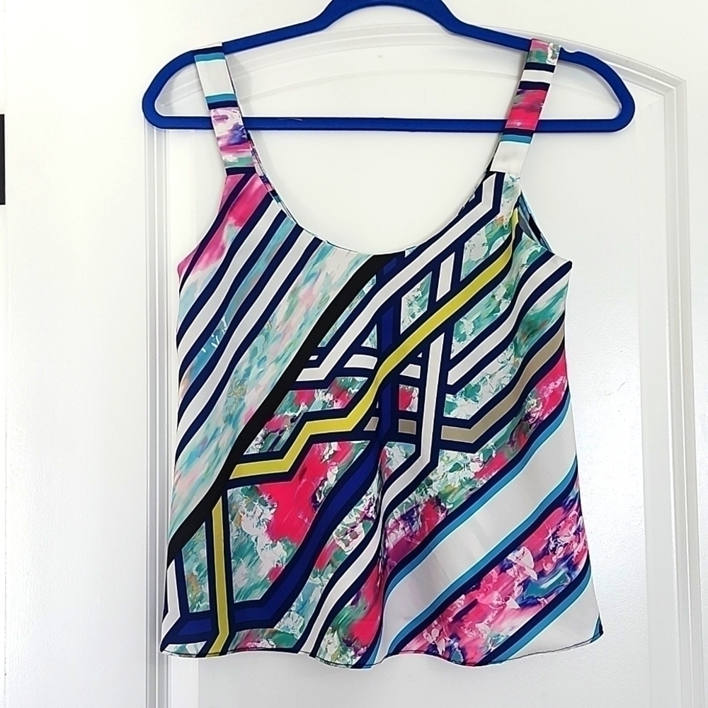 Amanda Uprichard Bright Multicolored Camisole Top Size Petite